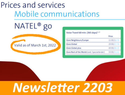 Swisscom NATEL go – Nouveau pack «Voice Travel»